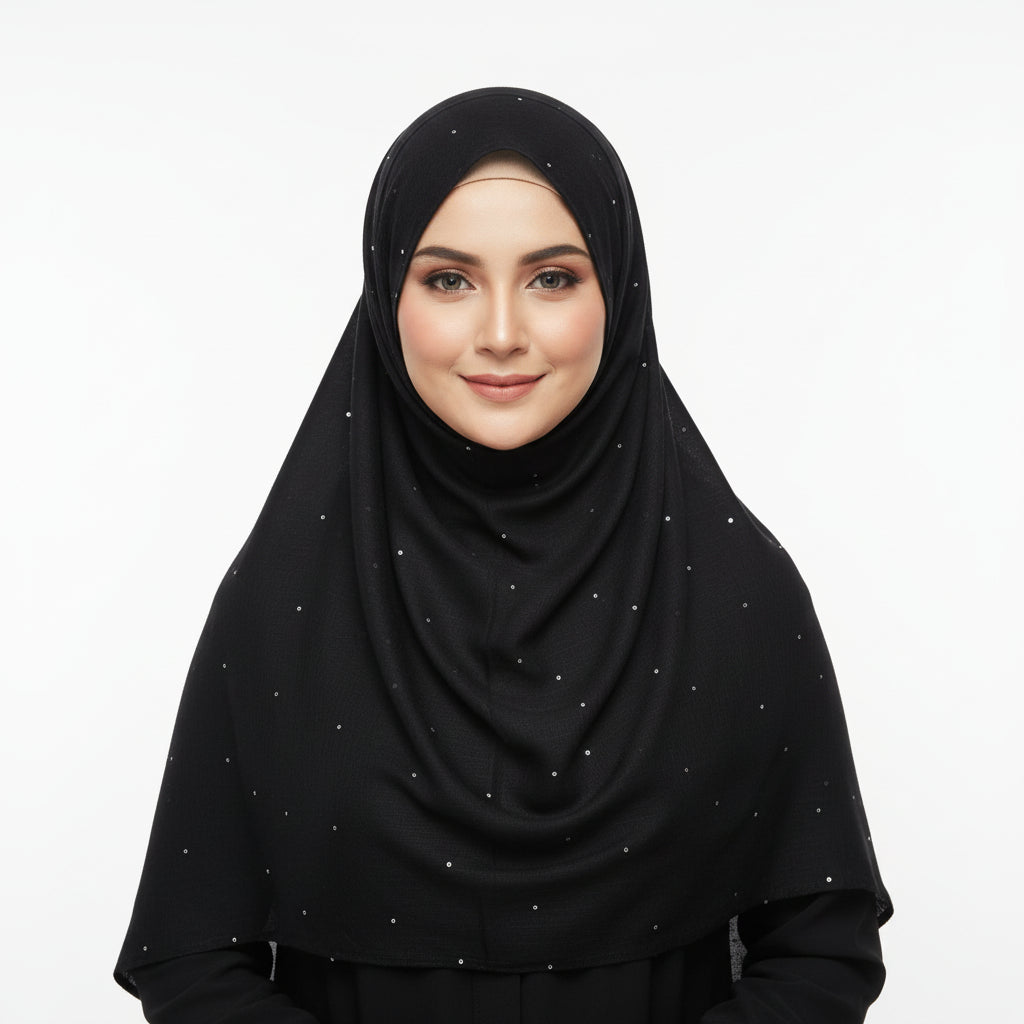 Black Doriya Sitara Lawn