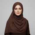 Brown Metalic Chiffon