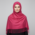 Maroon Plain Cashmere Hijab