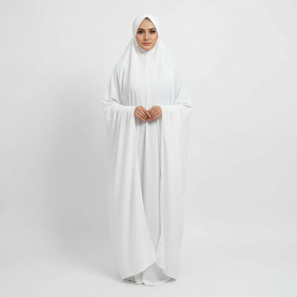 White Namaz Chaddar (with sleeves)