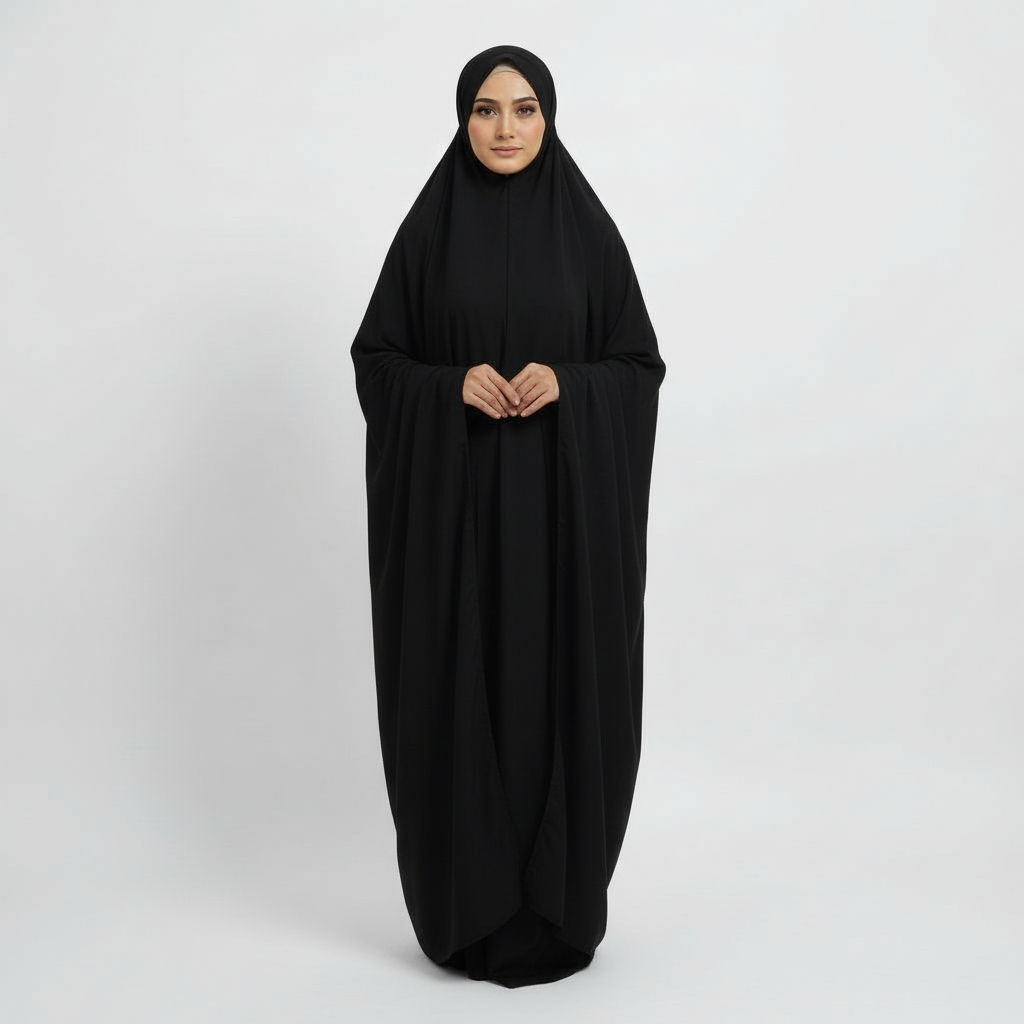 Black Namaz Chaddar (with sleeves)