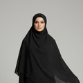 Black Festive Silver Stone Lawn Hijab