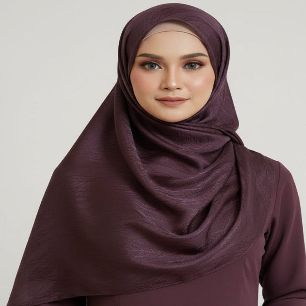 Plum Modal Self Satin Silk