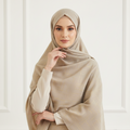 Beige Crosshatch Georgette