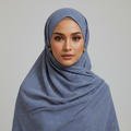 Steel blue Crosshatch Georgette