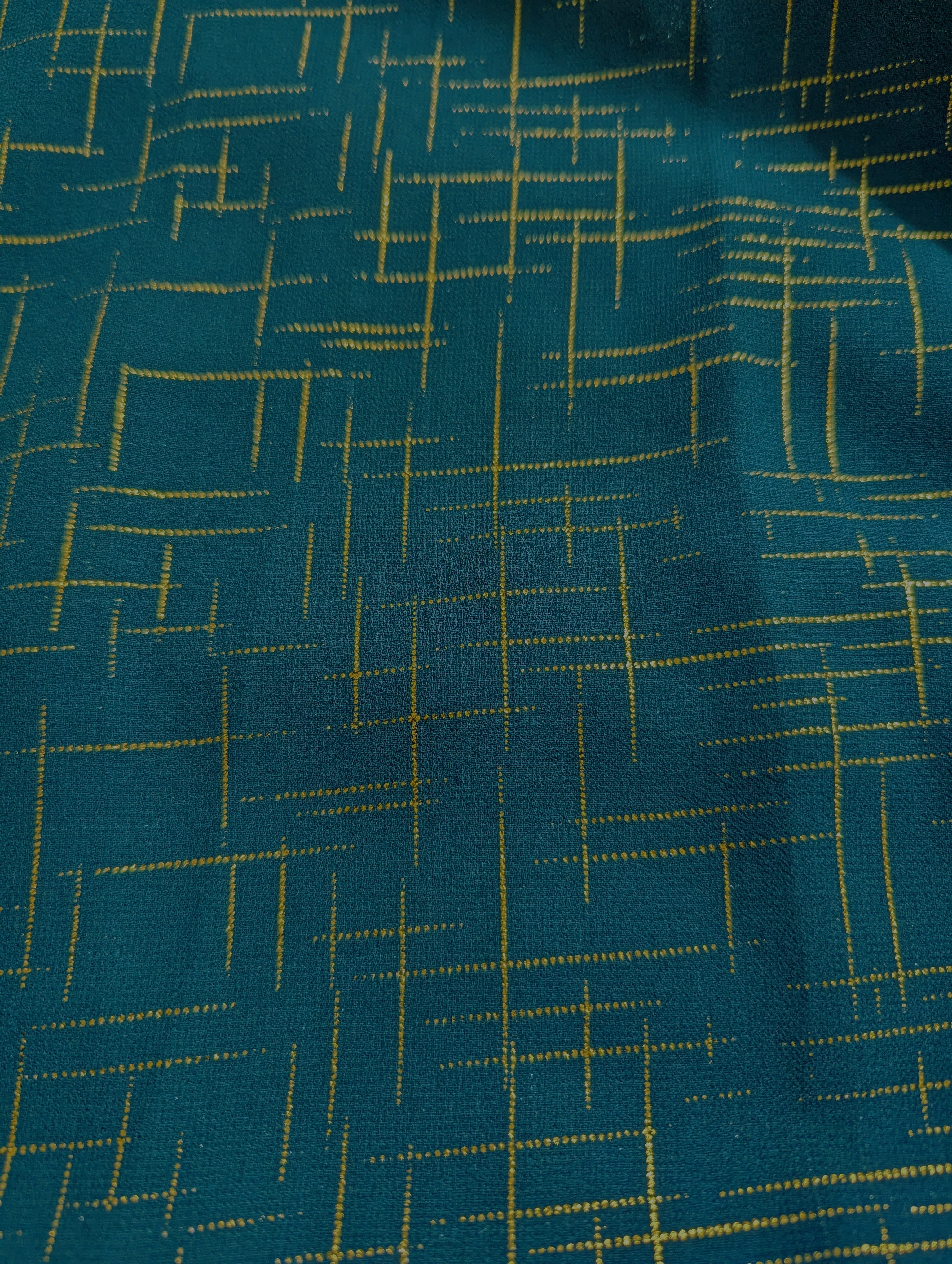 Zinc Crosshatch Georgette