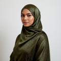 Olive Modal Self Satin Silk
