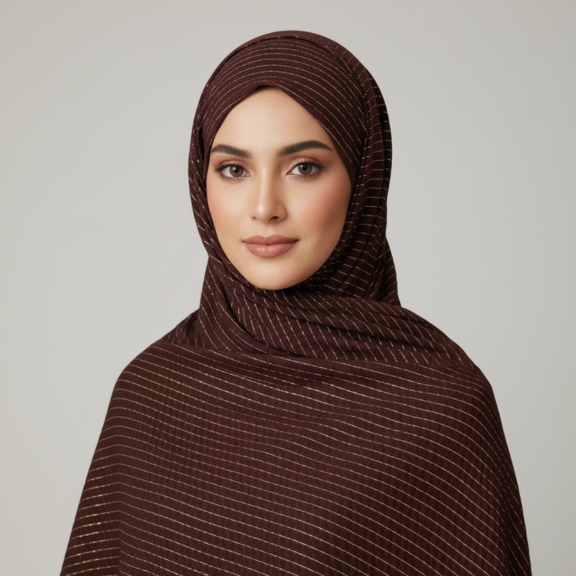 Maroon Gold Series Hijab