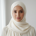 Cream  Velvet Silk Hijab