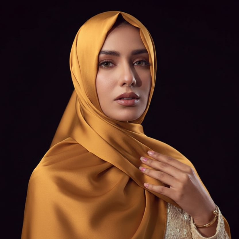 Golden- Plain Satin Silk