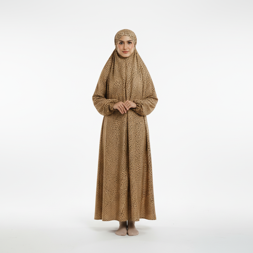 Brown Namaz Chaddar (with sleeves)