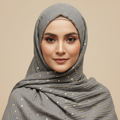 Grey Gold Series Hijab