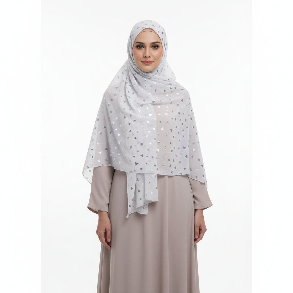 White Chiffon silver foil