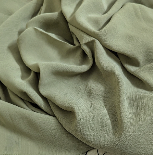 Green Textured Chiffon