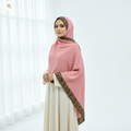 Peachy Pink Pleated Crinkle Hijab