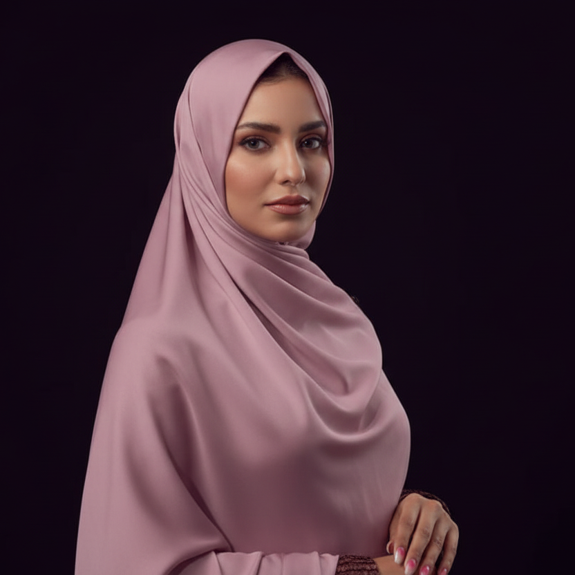 Sky Magenta- Plain Satin Silk