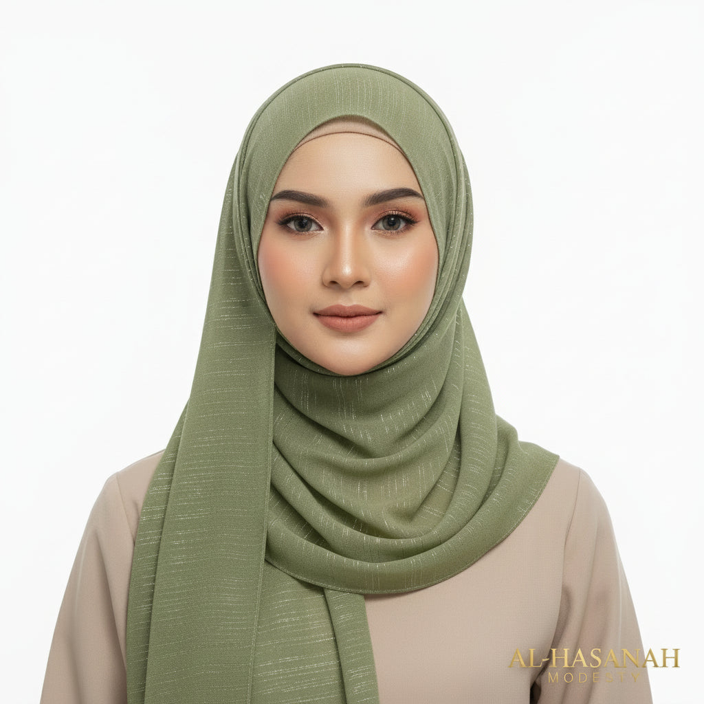 Pistasio Metalic Chiffon