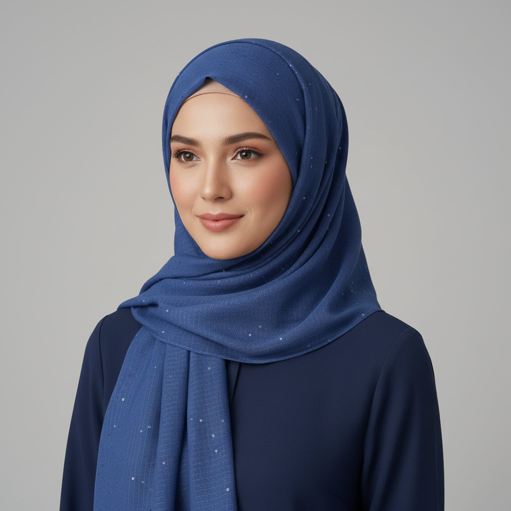 Steel blue Doriya Sitara Lawn