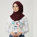 Dark Maroon Gold Series Hijab