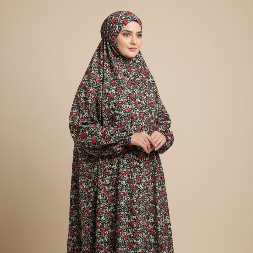 Black Namaz Chaddar (with sleeves)
