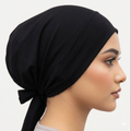 Black Full Coverage Tie Back (Cap)