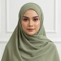 Green Textured Chiffon