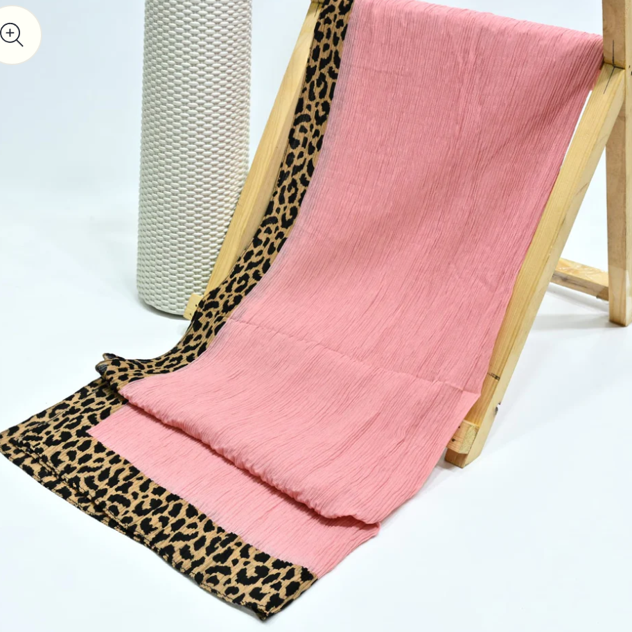 Peachy Pink Pleated Crinkle Hijab