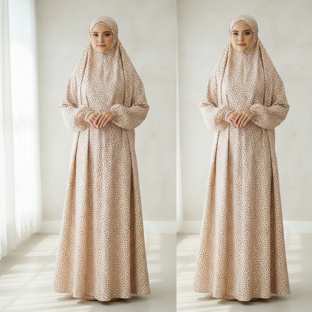 Off White Namaz Chaddar (with sleeves)