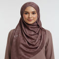 Pastel brown Modal Self Satin Silk