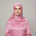 Pink Modal Self Satin Silk