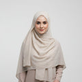 Pearl white Metalic Chiffon