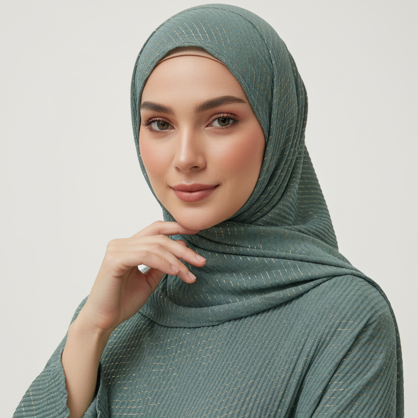 Sage  Gold Series Hijab