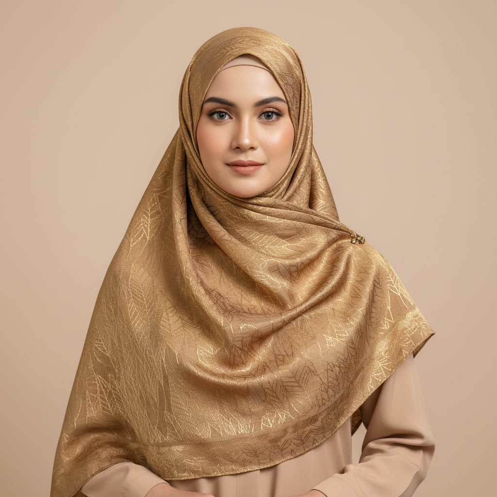 Golden Modal Self Satin Silk