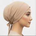 Beige Full Coverage Tie Back (Cap)