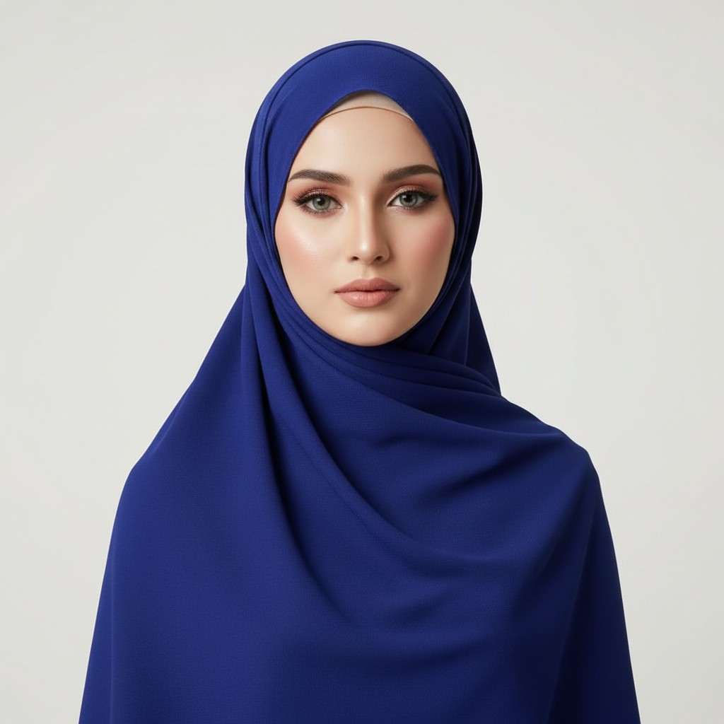 Royal Blue Georgette Chiffon