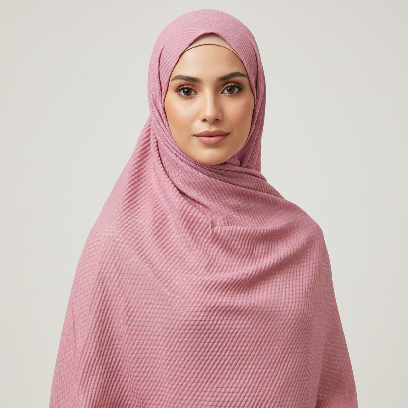 Pink Gold Series Hijab