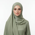 Sage Green Velvet Silk Hijab