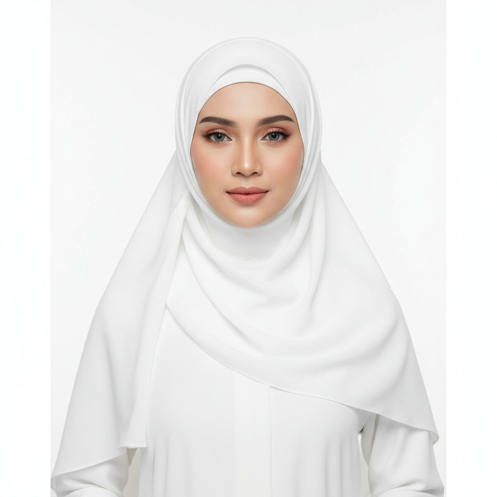 White Velvet Silk Hijab